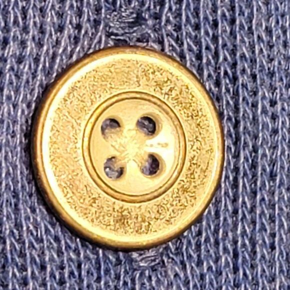 Banana Republic Sweater Mens L Pullover Henley Mock Neck Blue Contract Cuffs - Picture 6 of 11